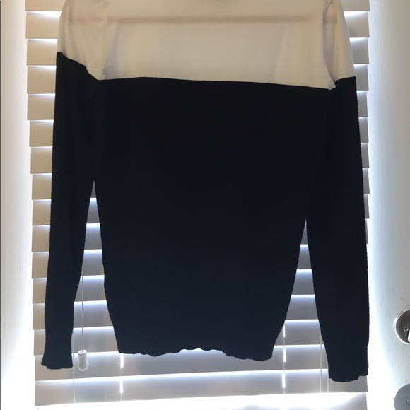 Black and white Calvin Klein turtle neck sweater. - Picture 6 of 6